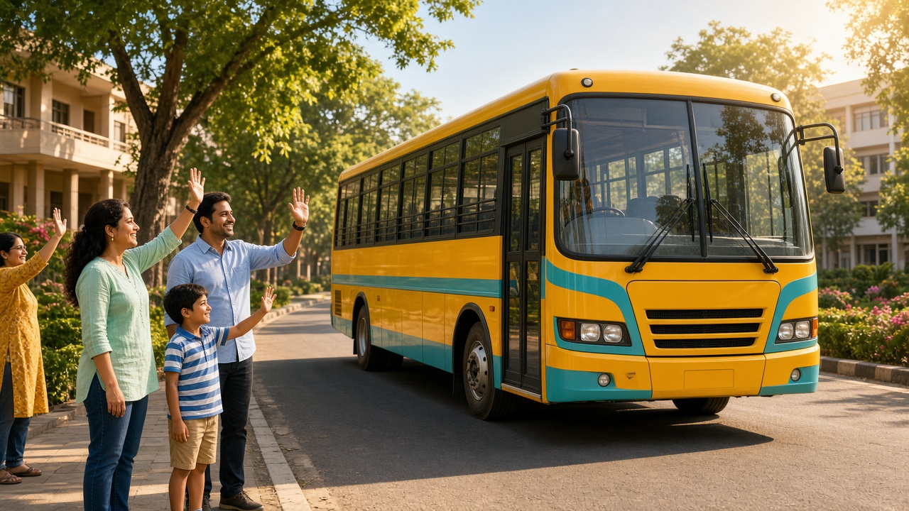 School transport on campus